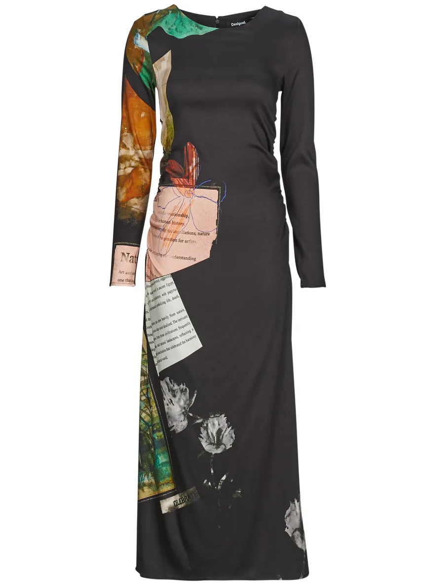 Desigual midi jurk zwart, foto 2