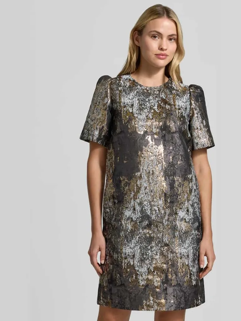 Joop! Cocktailjurk met glinsterend jacquard-effect lichtgrijs, foto 4