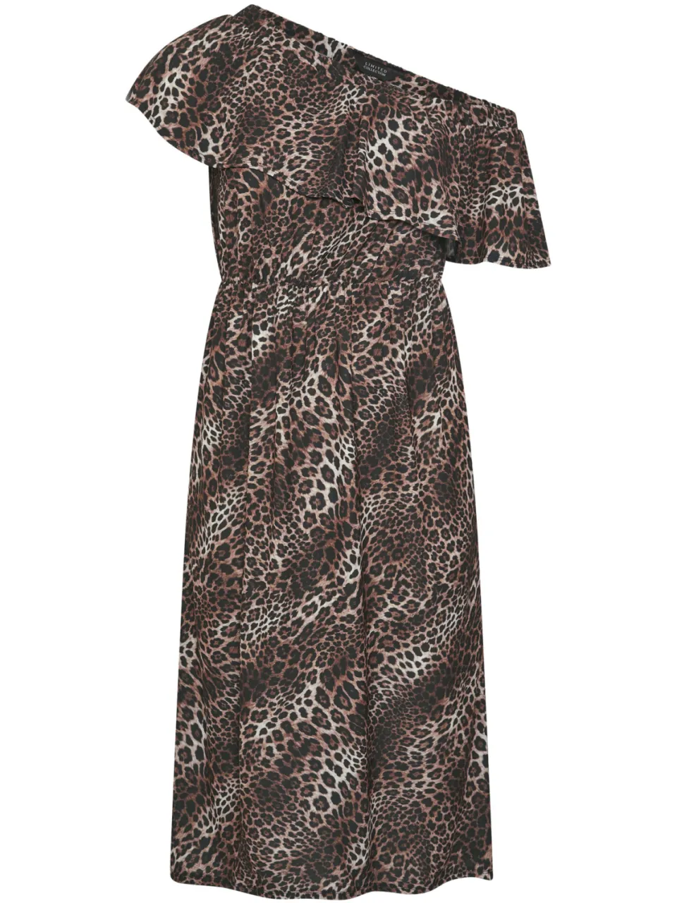 Limited Collection Bruine Luipaard Jurk Met Volant, foto 3