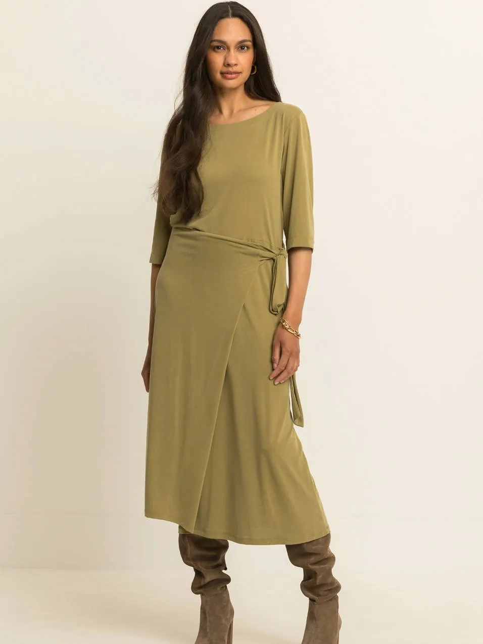 Expresso midi jurk - groen