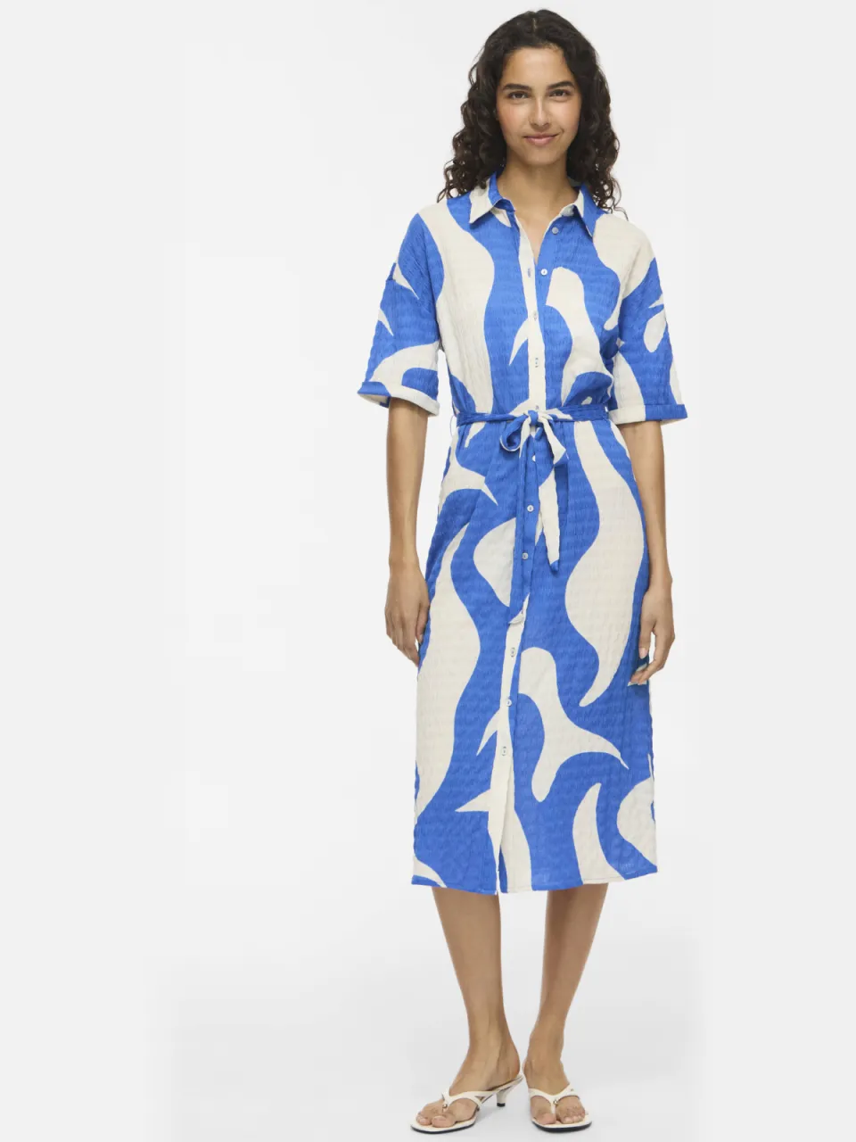 Vila blousejurk Blauw/ecru