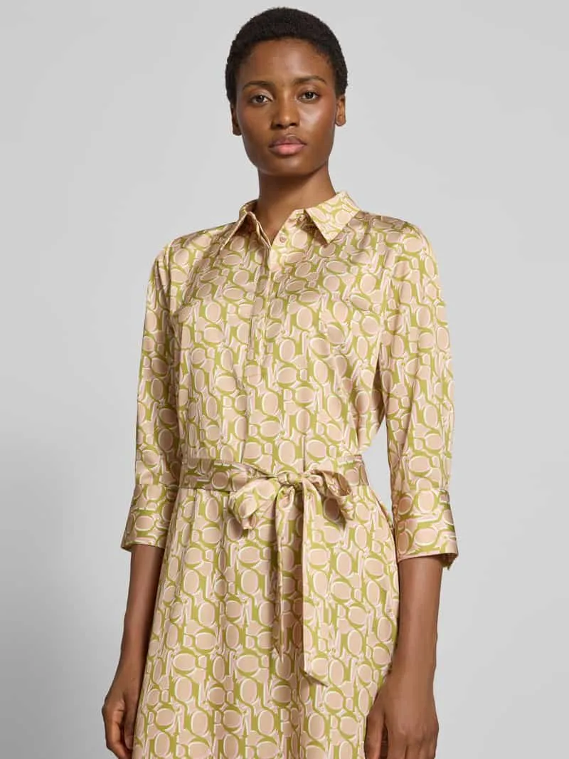Joop! Vloeiende vrijetijdsjurk met all-over motief model '263D32Diandra2' beige, foto 4