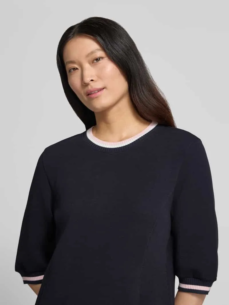 Marc Cain Regular fit jurk van katoenmix marineblauw, foto 4