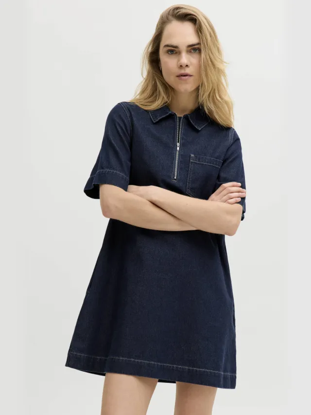 JJXX Amara Klara denimjurk donkerblauw Dark blue denim