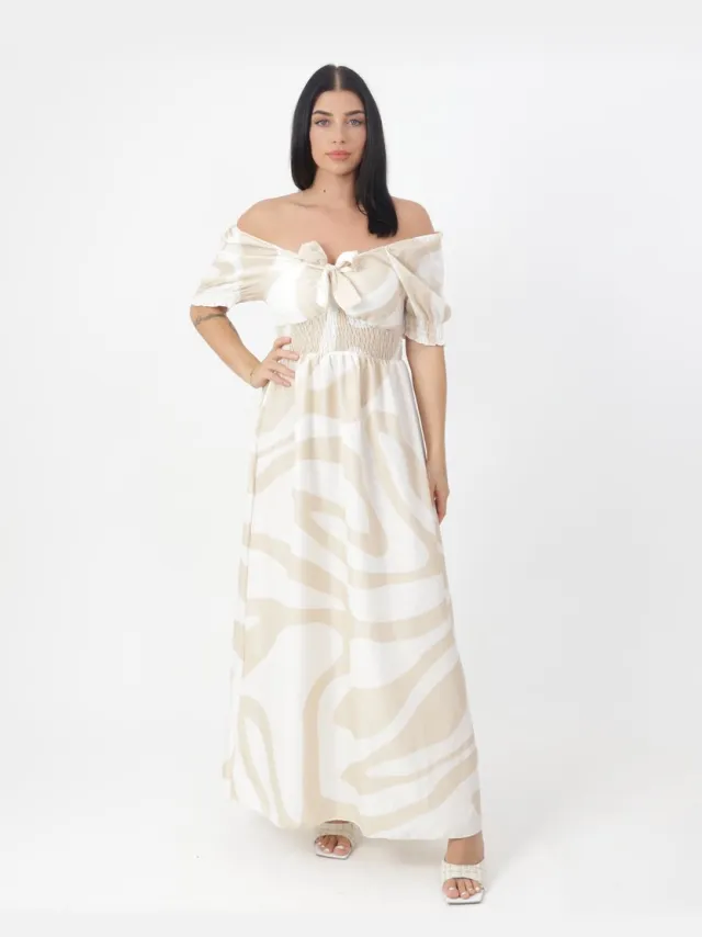 Elara Maxikleid Beige Hamburg