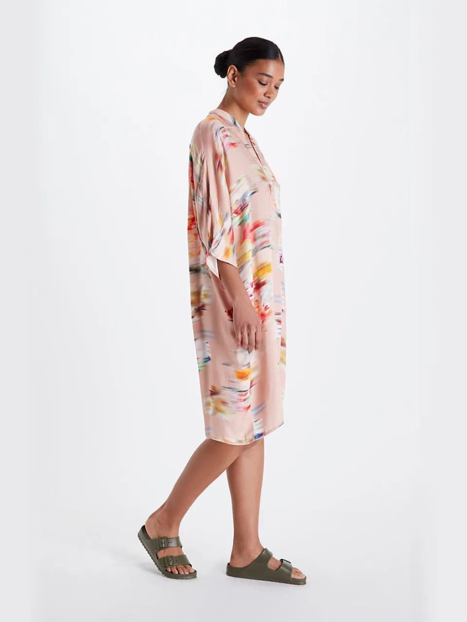 Neu Nomads dames vegan Jurk Kerala Flower Blur lichtroze, foto 2