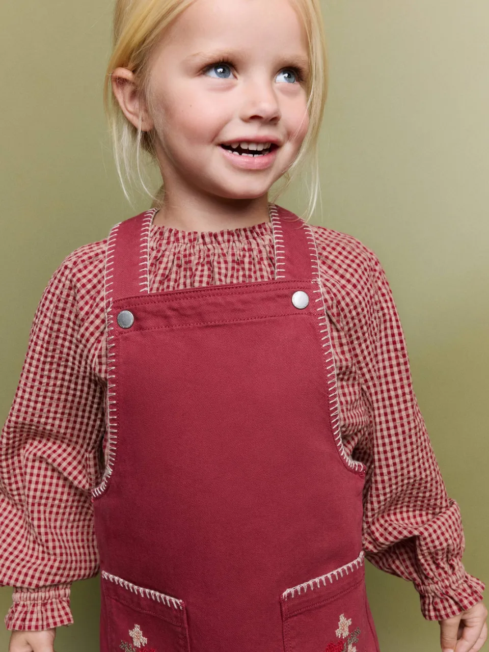 Mango Kids overgooier met borduursels rood, foto 4