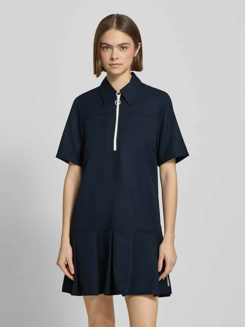 Marc O'Polo Nauwsluitende polojurk Met viscose marineblauw, foto 4