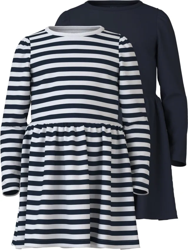 NAME IT NMFVIVIA LS DRESS 2P NOOS Meisjes Jurk Dark Sapphire