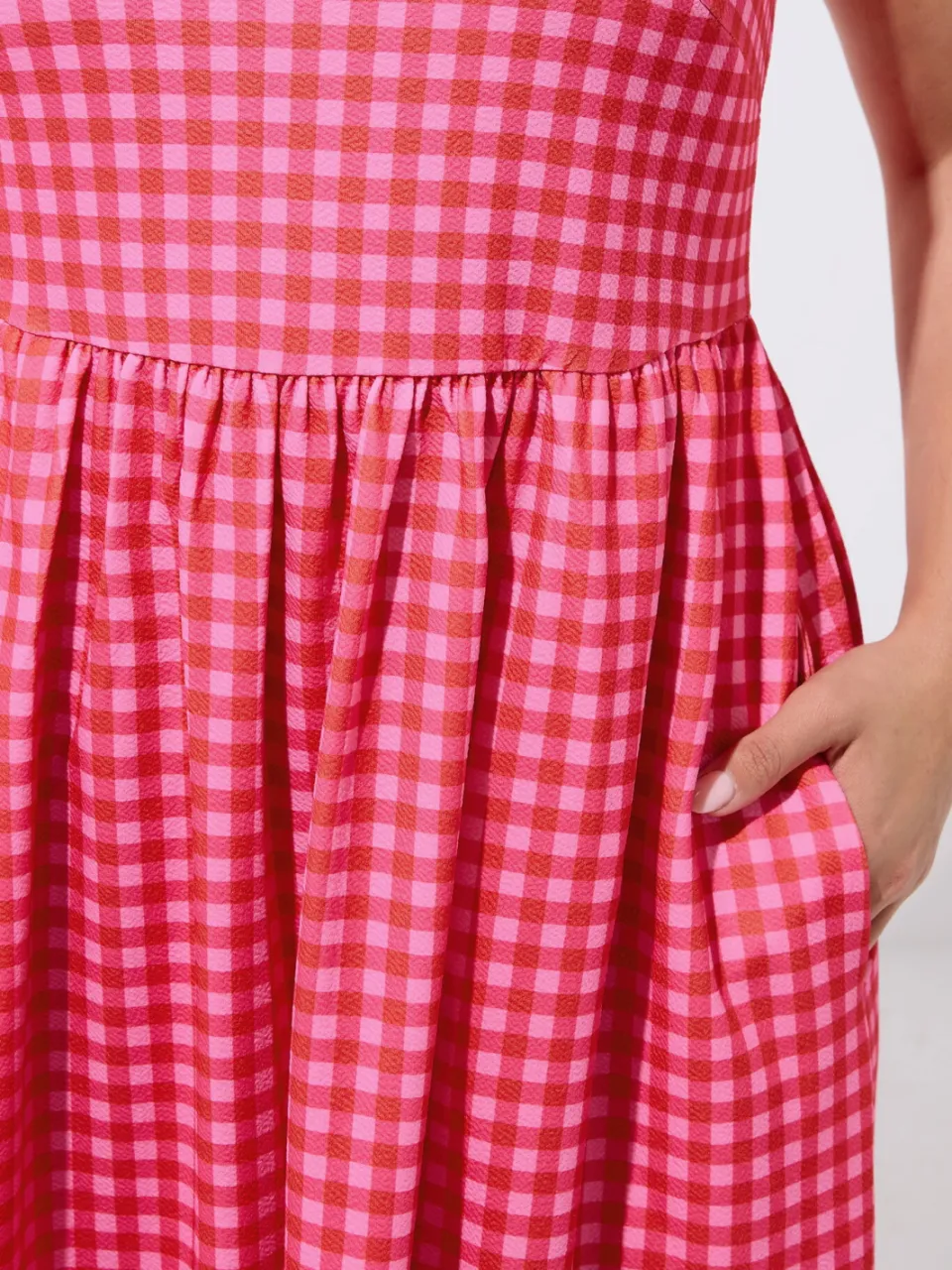 Limited Collection Roze Geruite Maxijurk, foto 4