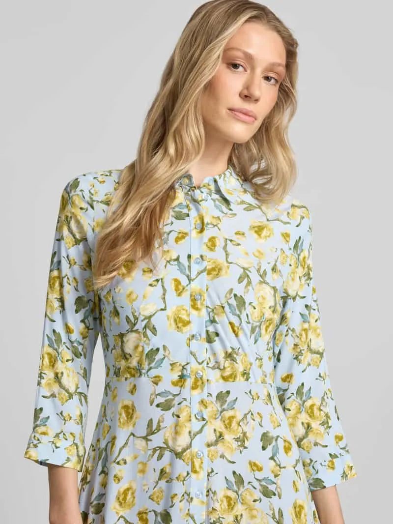 Yas Overhemdjurk van viscose met knoopsluiting model 'SAVANNA' lichtblauw, foto 4