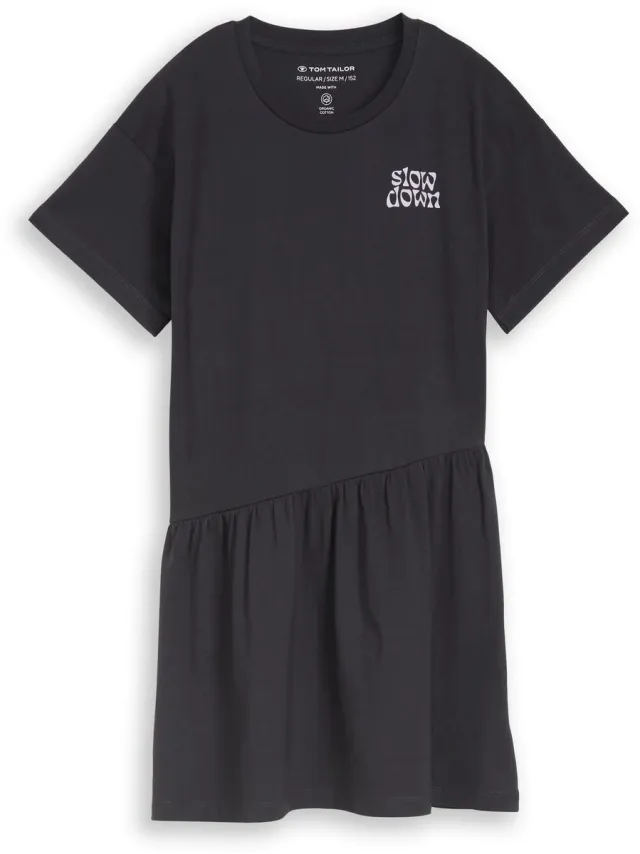 Tom Tailor Mini-jurk met print - coal grey