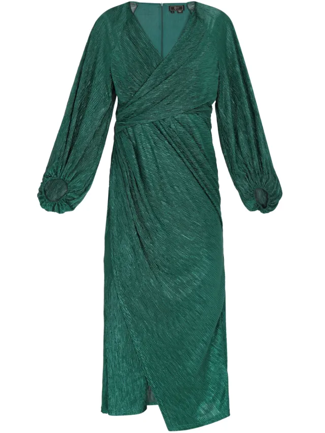 Faina Jurk Dames donkergroen, foto 2