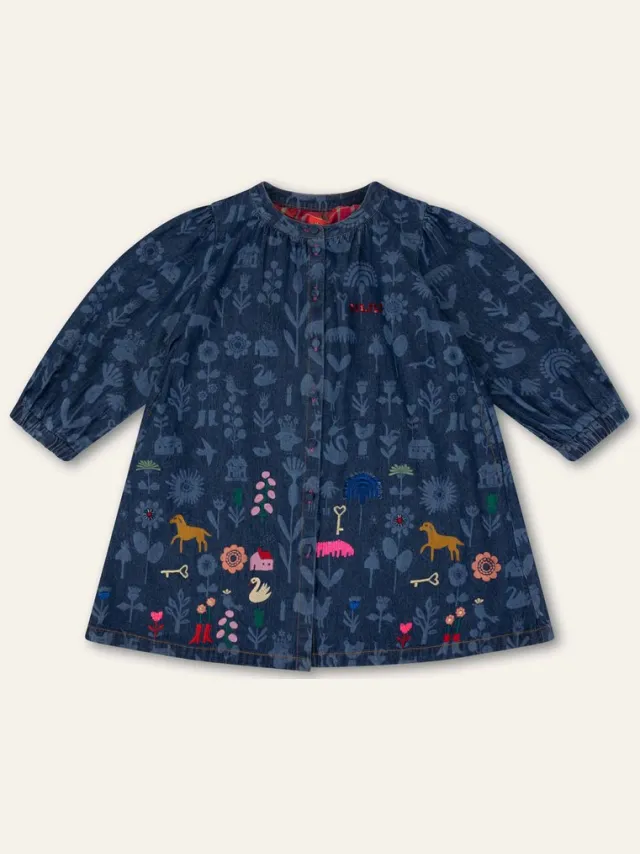 Oilily Disonette Jurk - Blue - 128/8yr Blauw