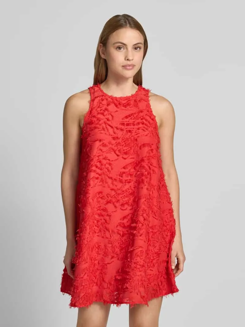 Y.A.S. Mini-jurk met franjes model 'PARIA' Rood