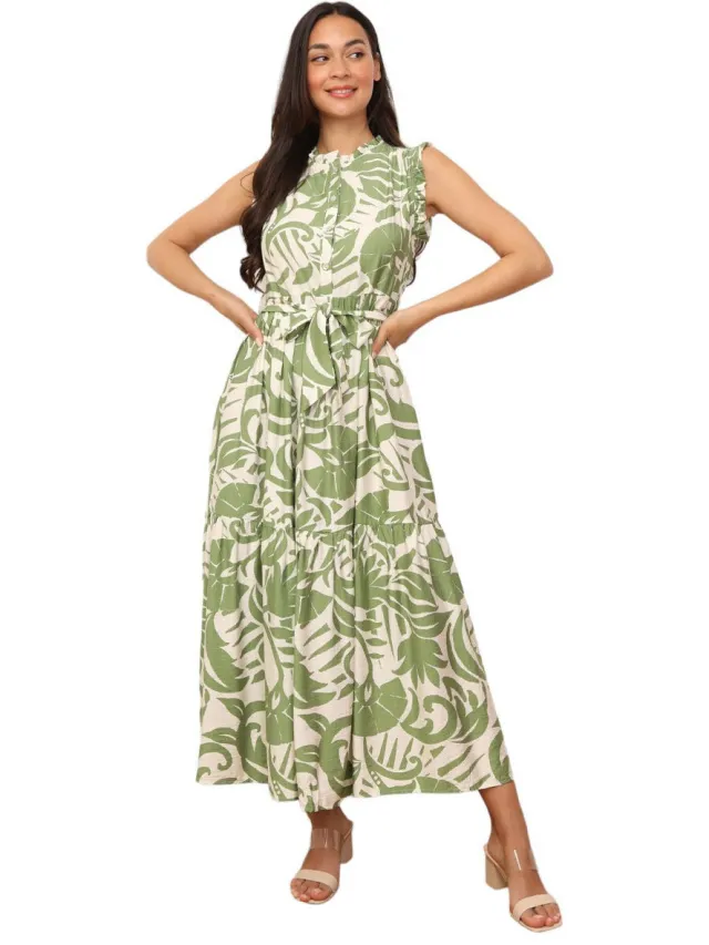 La Modeuse Jurk La Modeuse 71035_P166510 Groen