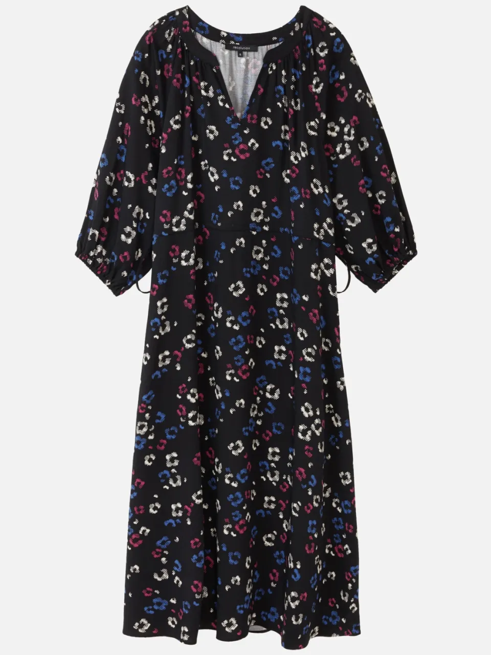 recolution dames vegan Jurk Nemesia Blossom Zwart, foto 2