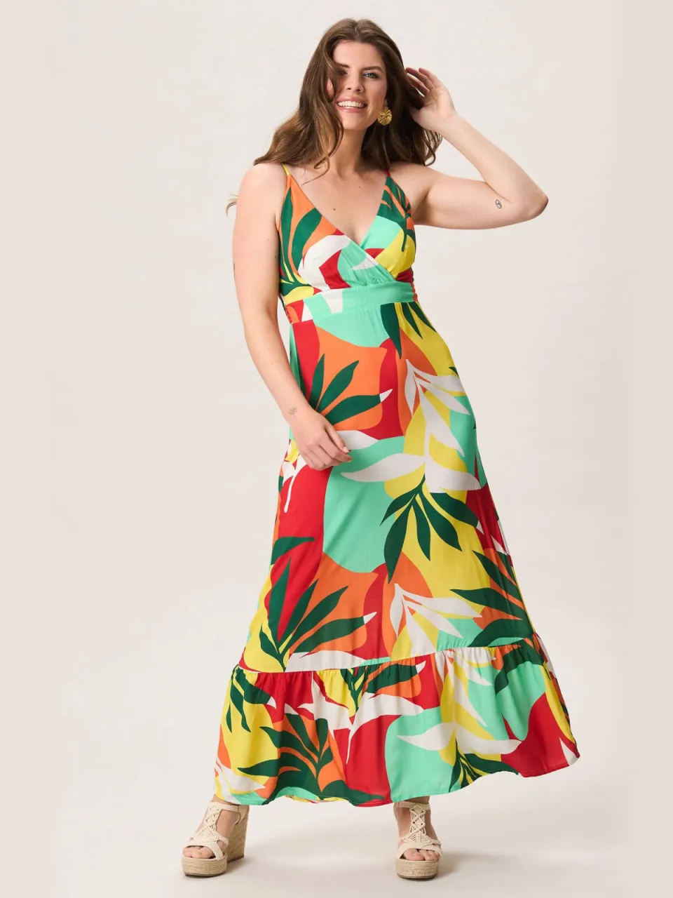 Miss Etam 100% vi maxi jurk met print - meerkleurig multi, foto 4