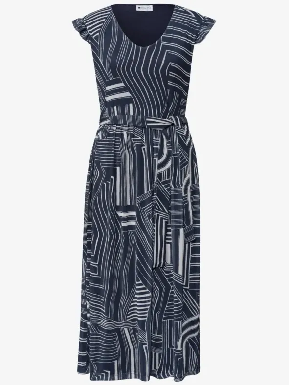 Street One Midi-jurk van mesh met print blauw, foto 2