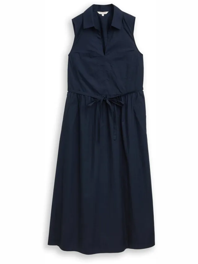 Tom Tailor Midi-jurk met zakken - sky captain blue