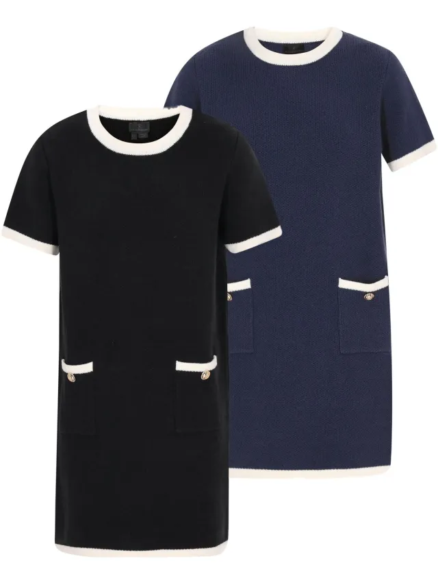 Mo dress 2-Pack Black Offwhite & Navy Offwhite
