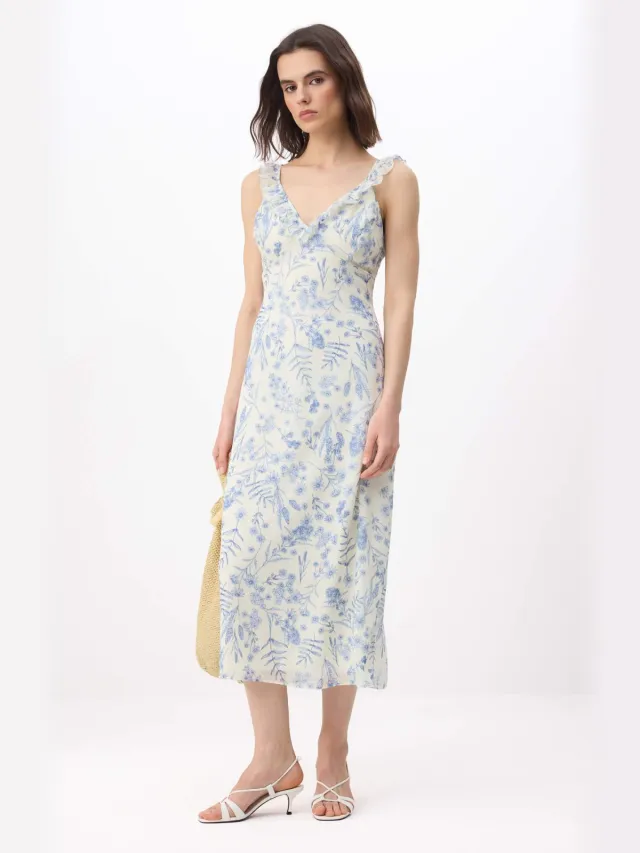 Turkishsouq Witte maxi-jurk voor dames met sjaalmotief, mouwloos, geschikt voor overdag en 's avonds. Roze