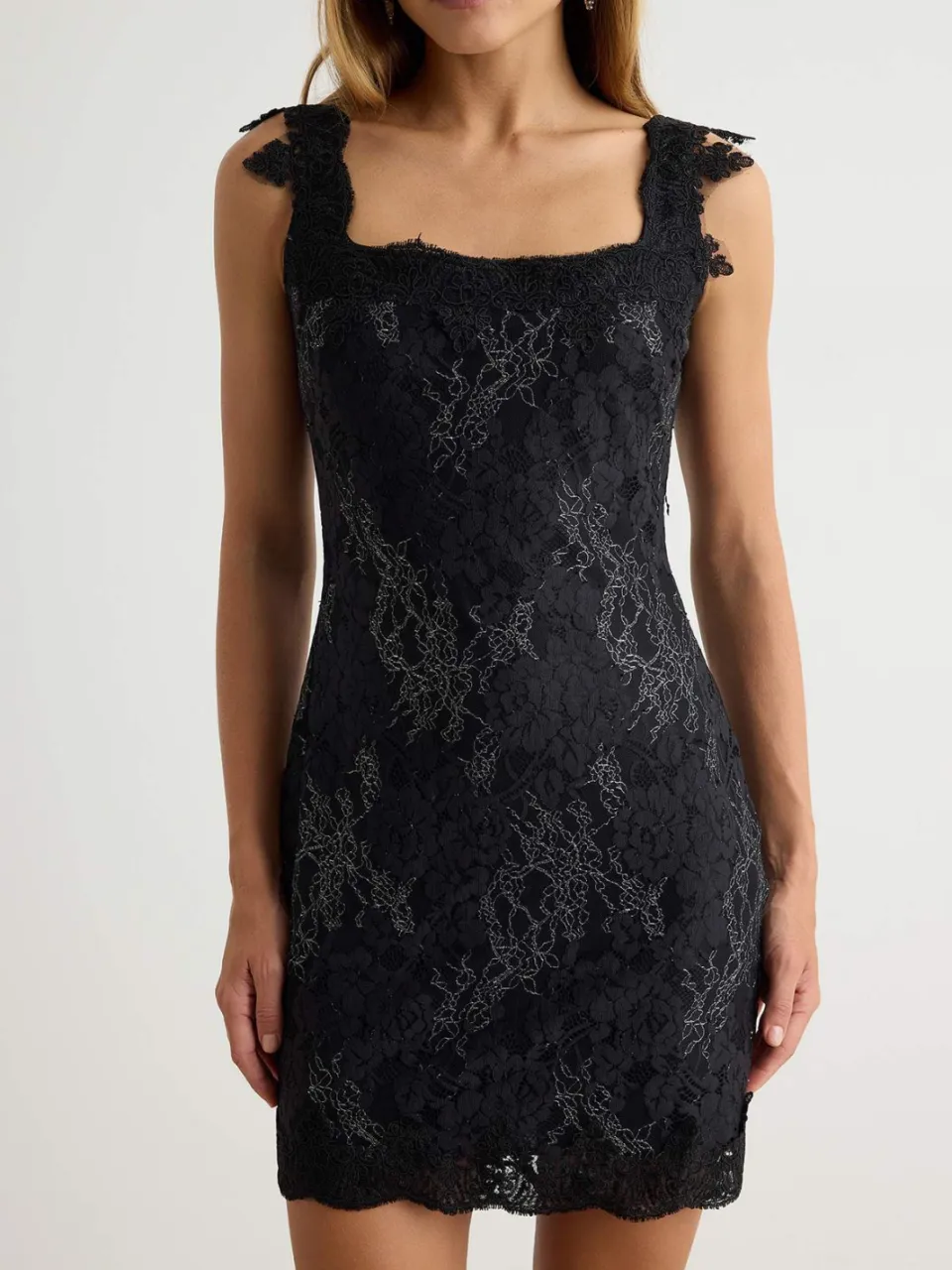 Trendyol TRENDYOLMİLLA Dames Zwart Effen Kort / Mini Mouwloos Shift-model Jurken, foto 2