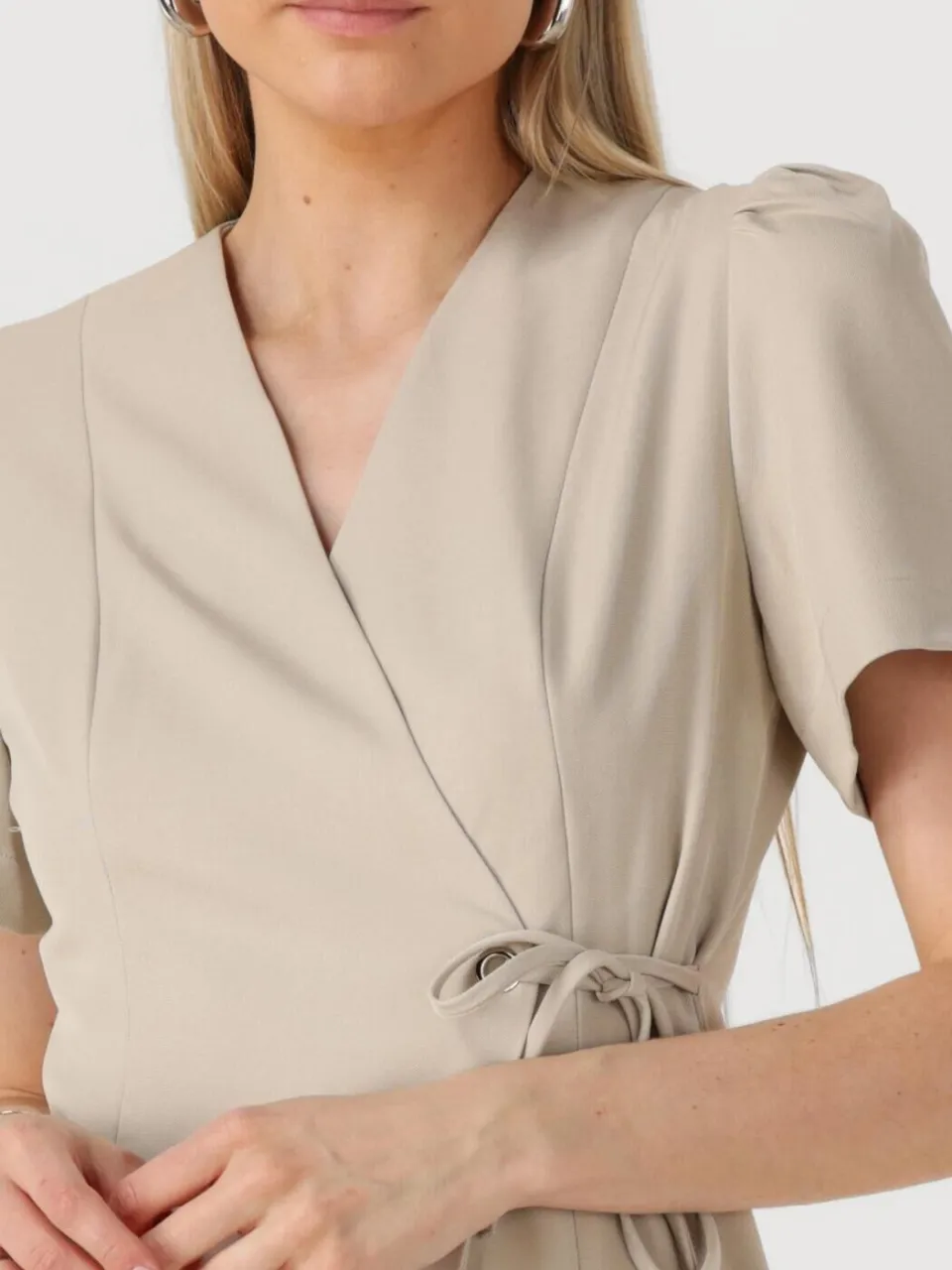 NEO NOIR Dames Jurken Sendita Eyelet Dress - Beige, foto 4