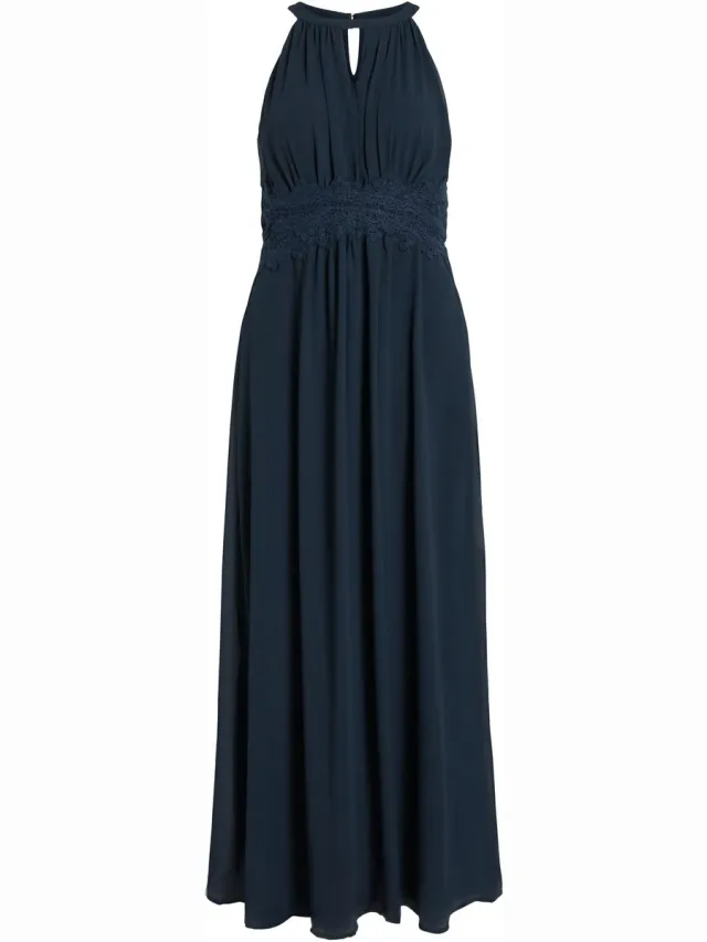 Vila VIMILINA HALTERNECK MAXI DRESS - NOOS/DC - Dames - Maxi jurken total eclipse / detail elastic