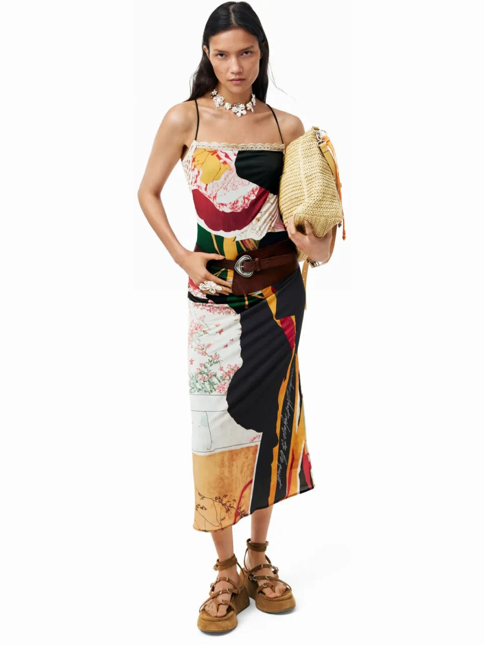 Desigual midi zomerjurk met print - meerkleurig Multi