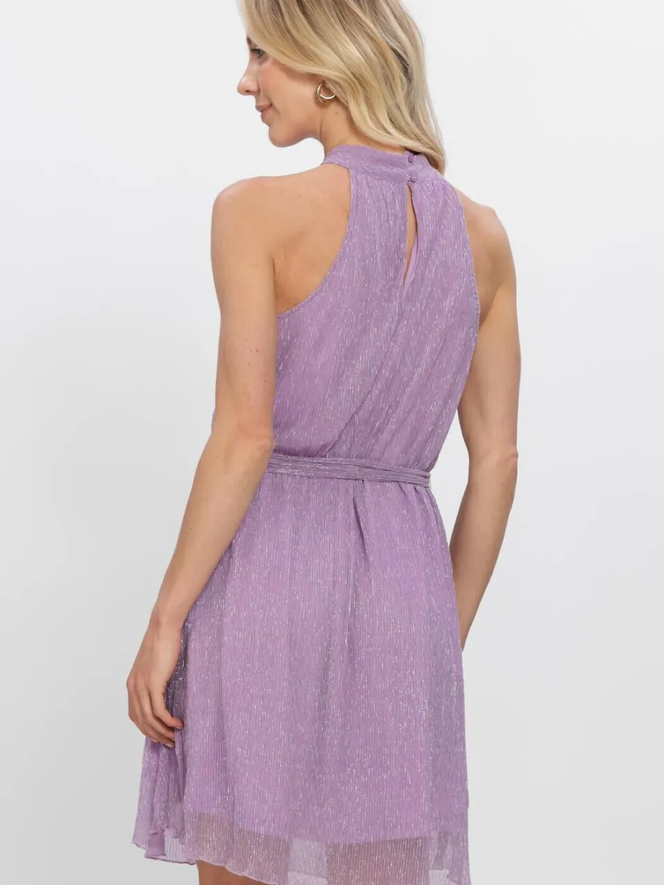 Freebird Dames Jurken F-jer-plisse-lurex-26-2 - Paars, foto 3