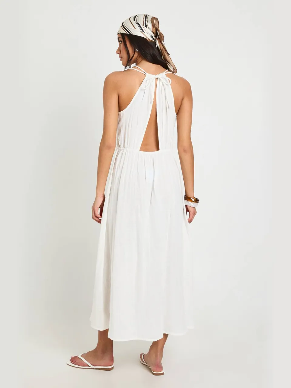 boohoo Dames Midaxijurk Met Structuur En Kanten Afwerking ivoor, foto 2