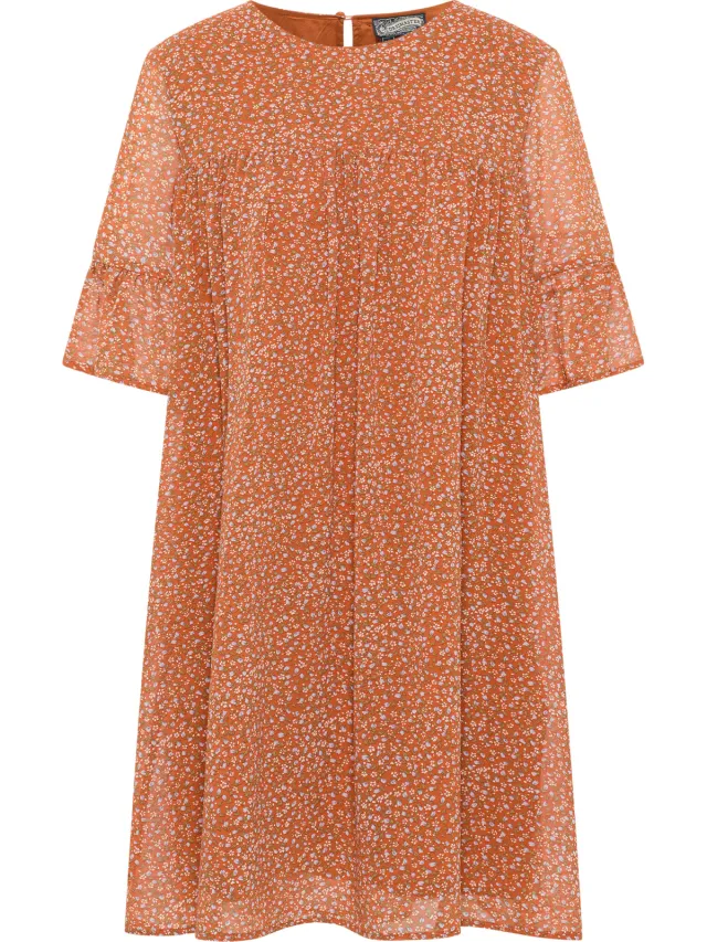 dreimaster Jurk Dames Oranje Veelkleurig, foto 2