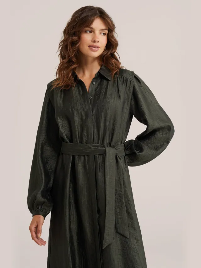 WE Fashion midi jurk - donkergroen, foto 3