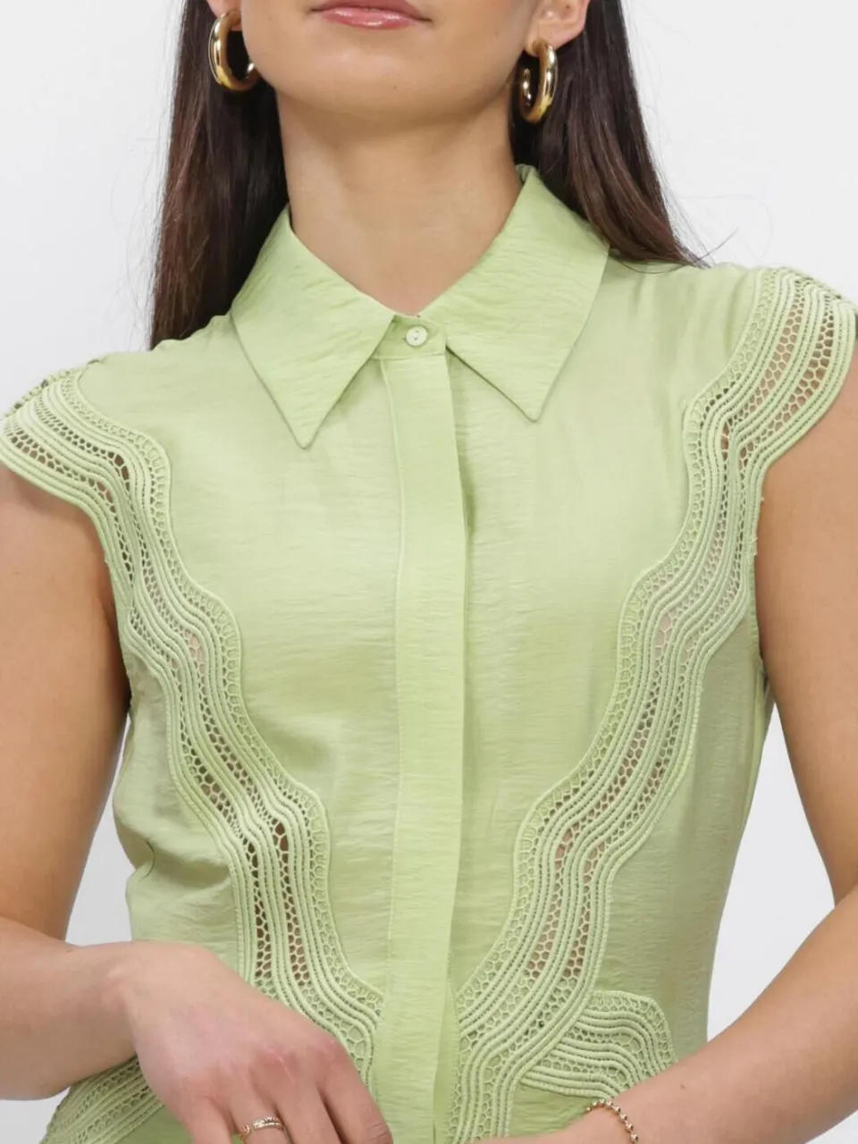 Copenhagen Muse Dames Jurken Cmcole-dress - Lime, foto 4