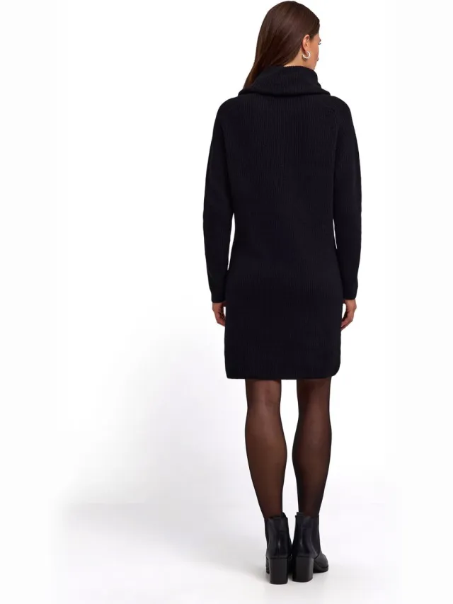 Falke Selection Ribbed zacht warm wol functioneel materiaal jurk dames zwart