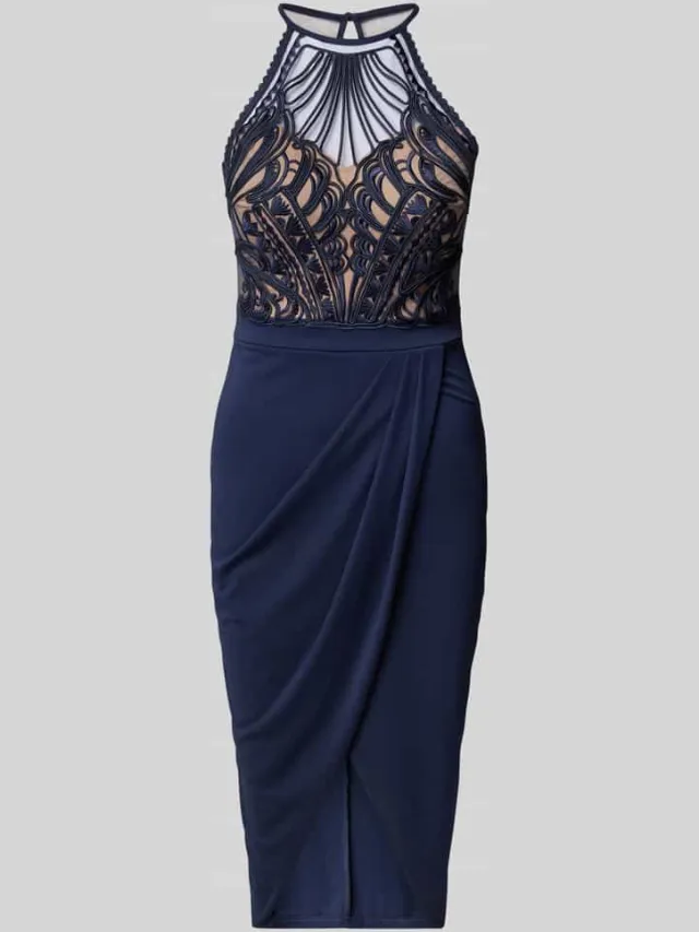 Lipsy Cocktailjurk met naadritssluiting marineblauw, foto 2