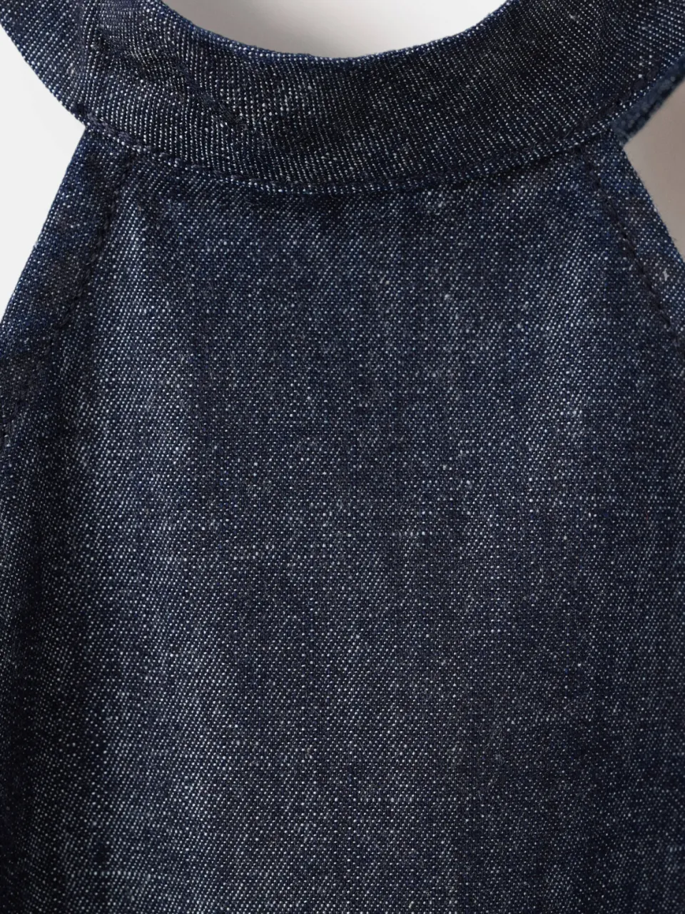 Mango korte denim halterjurk - donkerblauw, foto 7