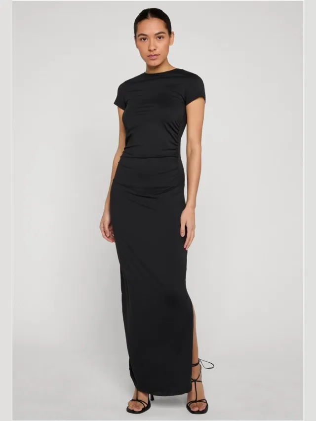 Urban Classics Jersey Maxi-jurk Dames Maxi-jurk - zwart