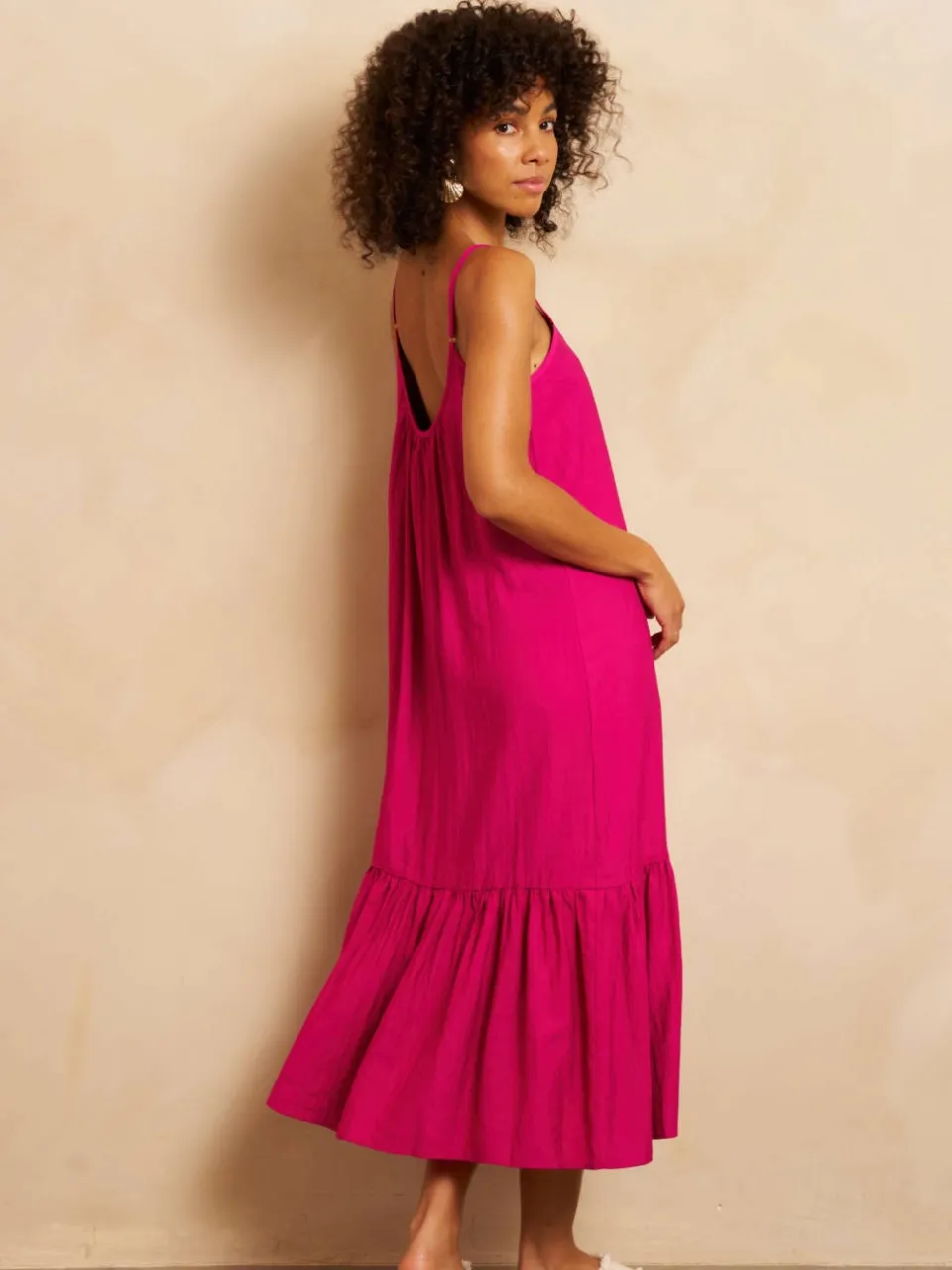 Lofty Manner maxi jurk fuchsia, foto 3