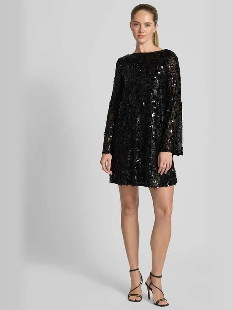 Jake*s Cocktail mini-jurk met all-over pailletten zwart, foto 3