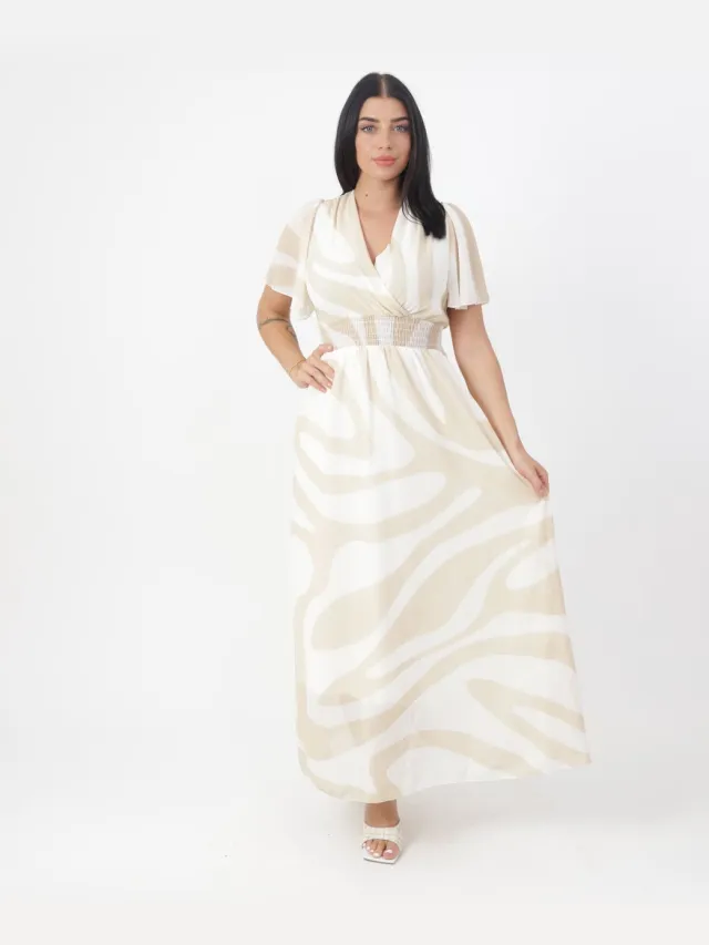 Elara Maxikleid Beige