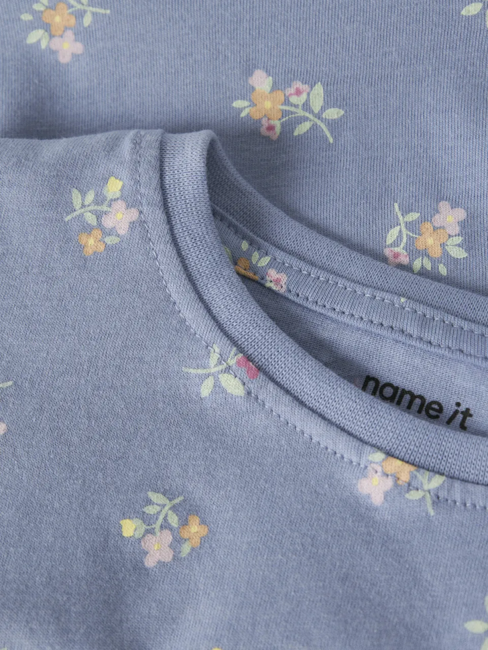 NAME IT MINI NMFVIGGA A-lijn jurk blauw Paars/wit/geel