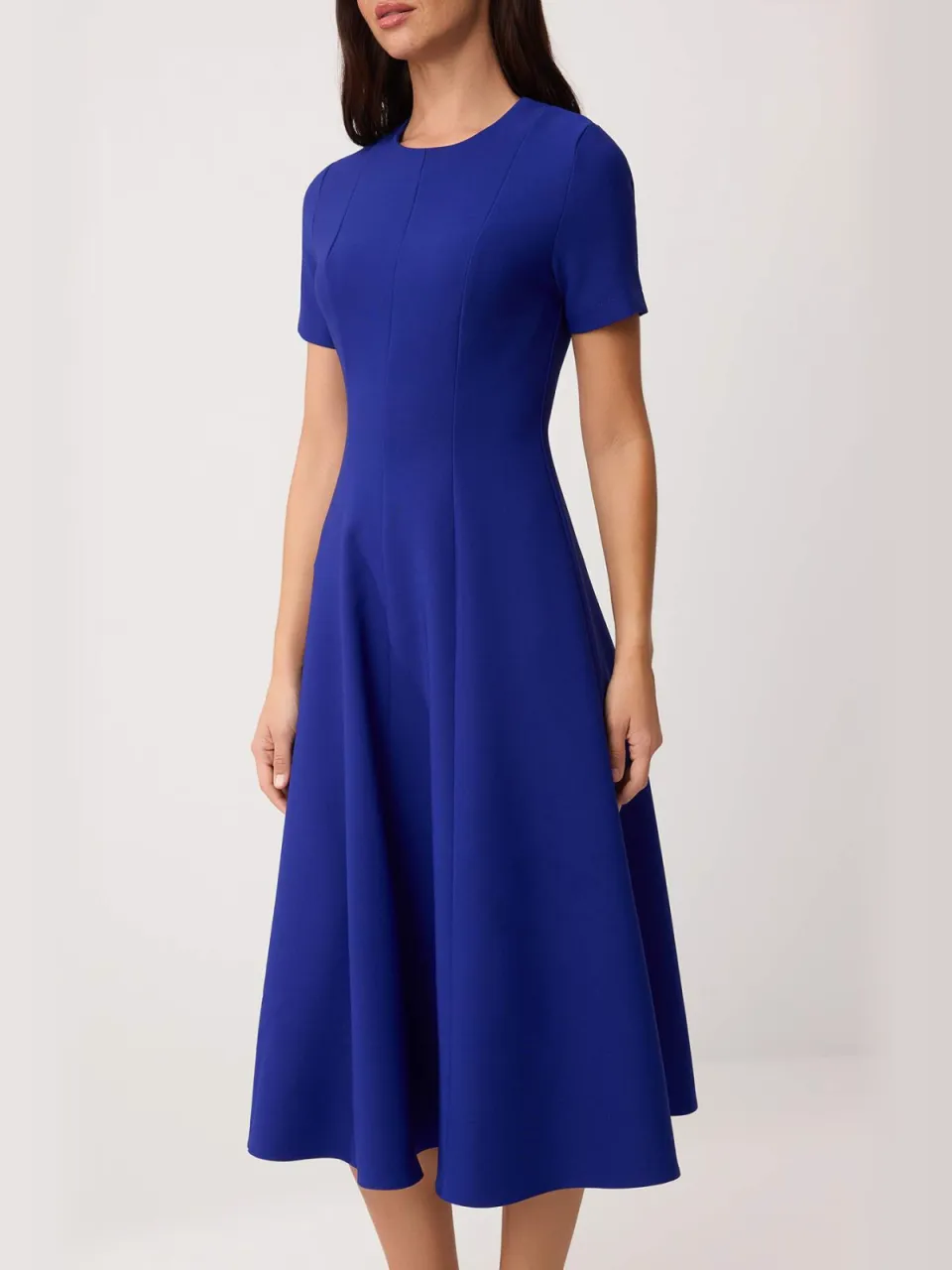 Trendyol TRENDYOLMİLLA Dames Blauw Effen Midi Kort Casual Skater Jurken, foto 2