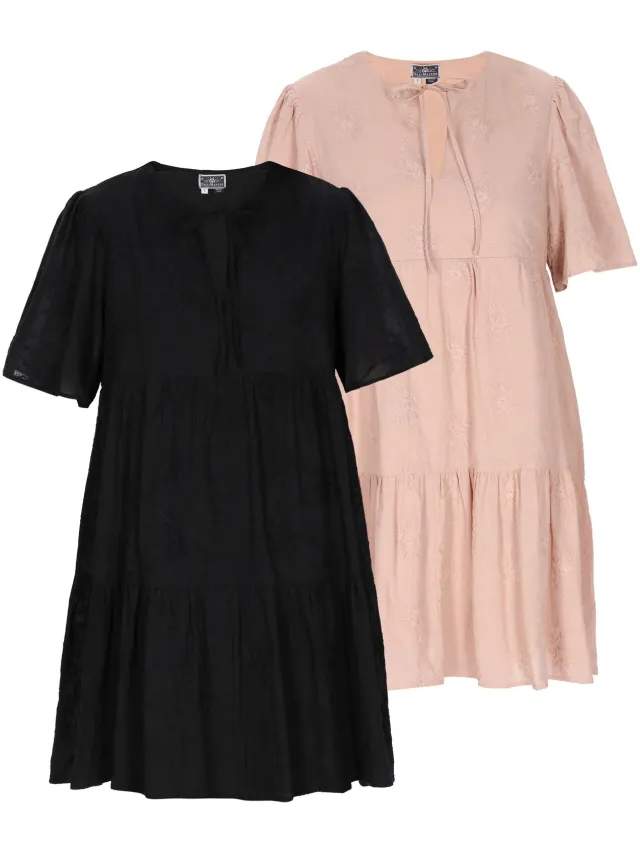 Mo dress 2-Pack Black & Sand