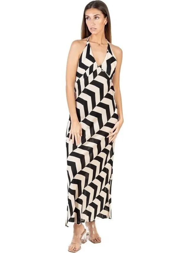 Isla Bonita By Sigris Lange Jurk Isla Bonita By Sigris Lange Midi -Jurk Zwart