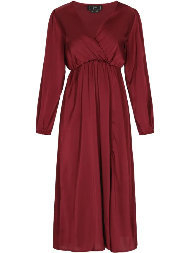 Faina jurk bordeaux