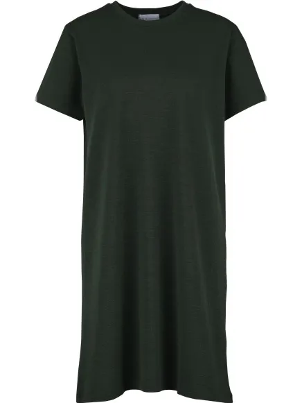 We Norwegians Women's Peak T-Shirt Dress - Jurk, zwart/olijfgroen