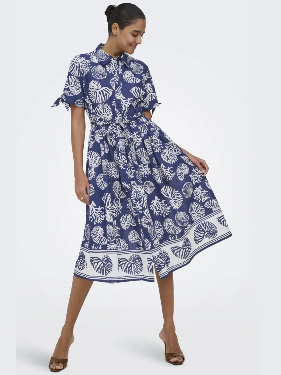 JDY blousejurk donkerblauw donkerblauw/wit, foto 2