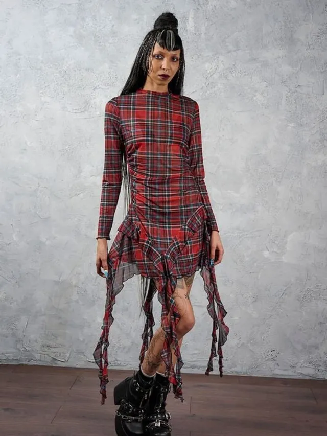 Banned Wicked Rose Dress Dames Mini-jurk - rood